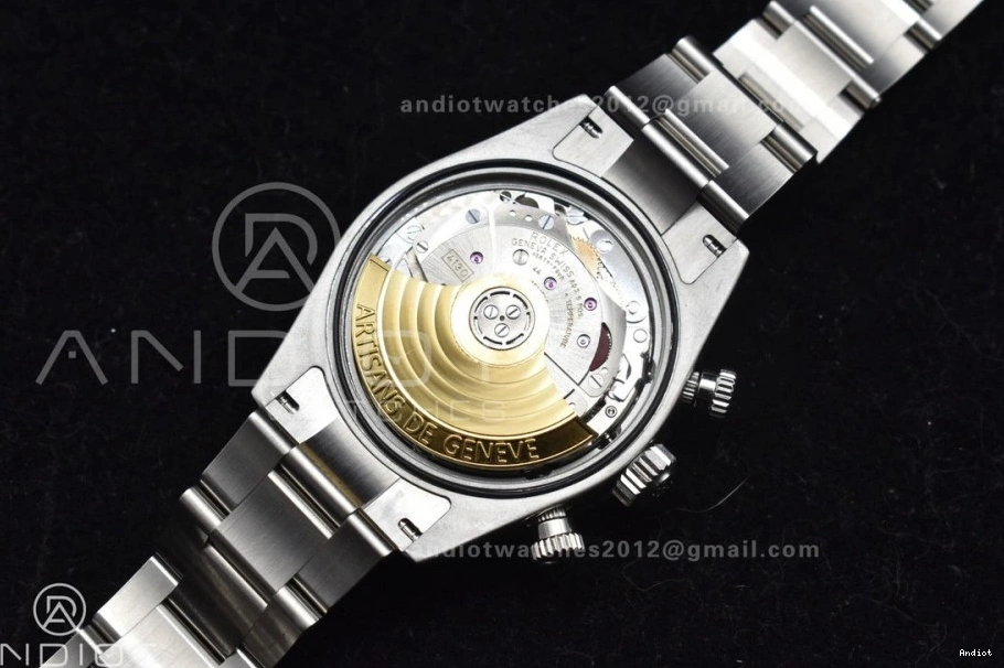 White Daytona A7750 ADGF Dial Best SS Bracelet Black on Edition SS 0311